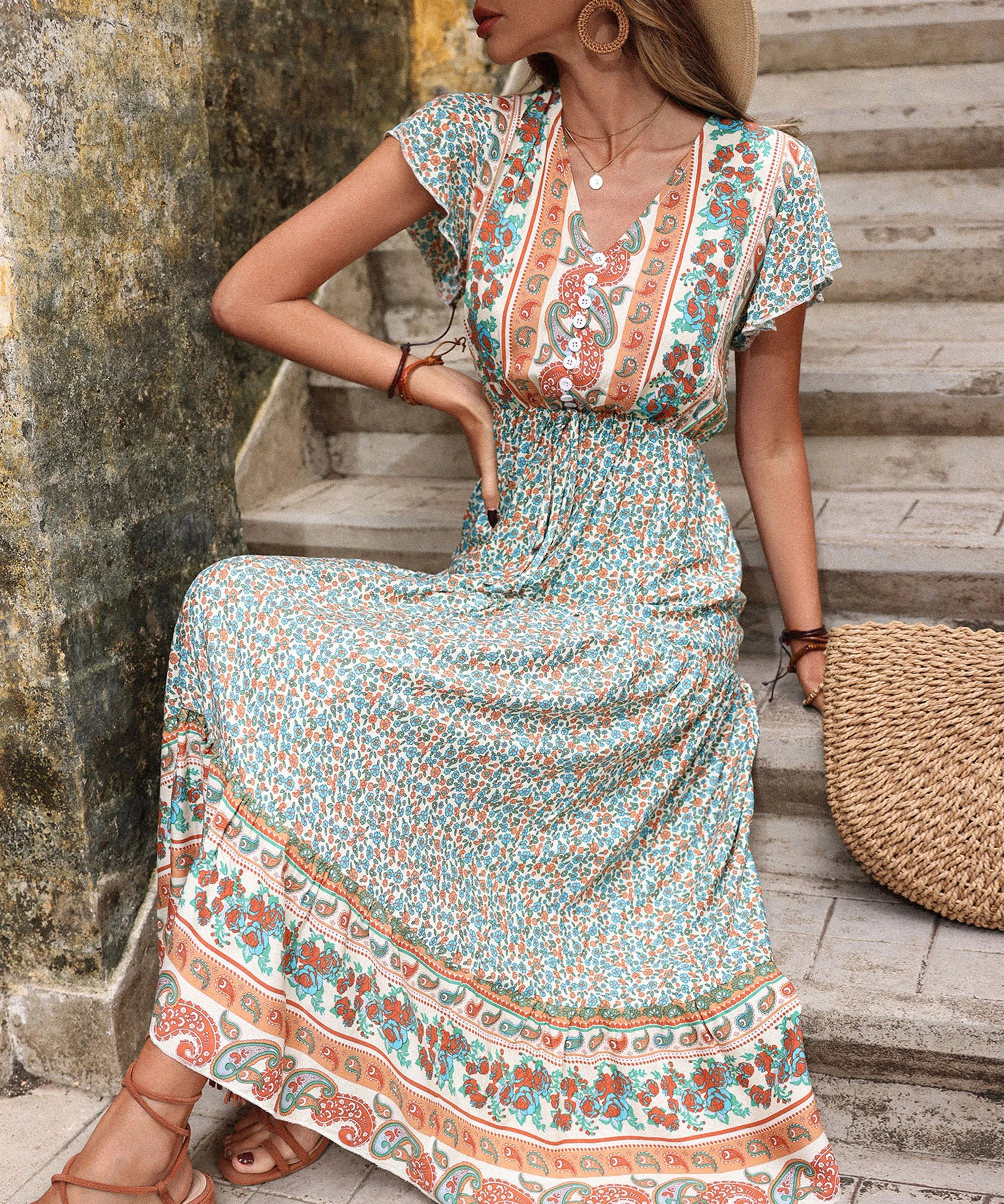 Cadena Maxi Dress - Green