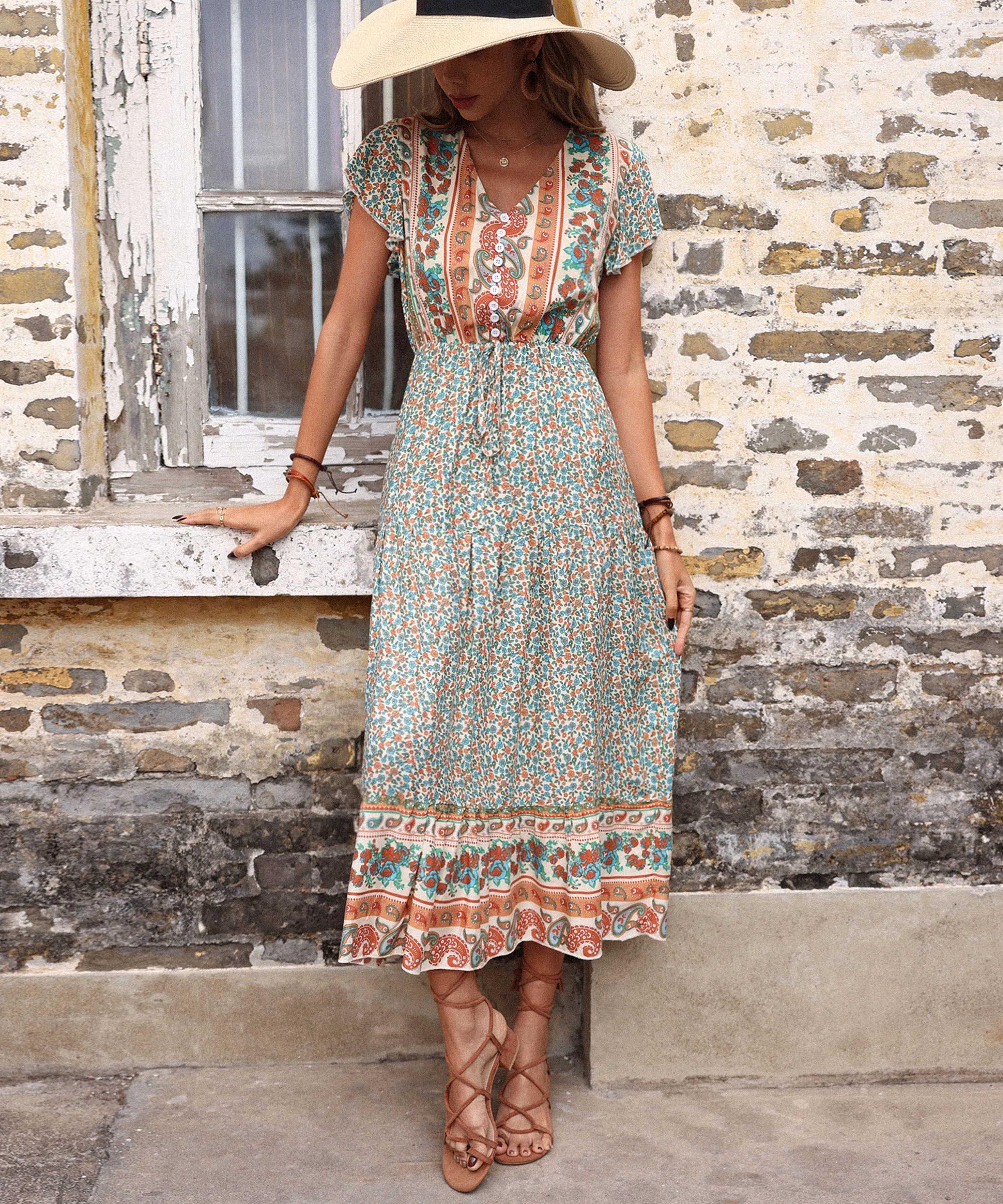 Cadena Maxi Dress - Green