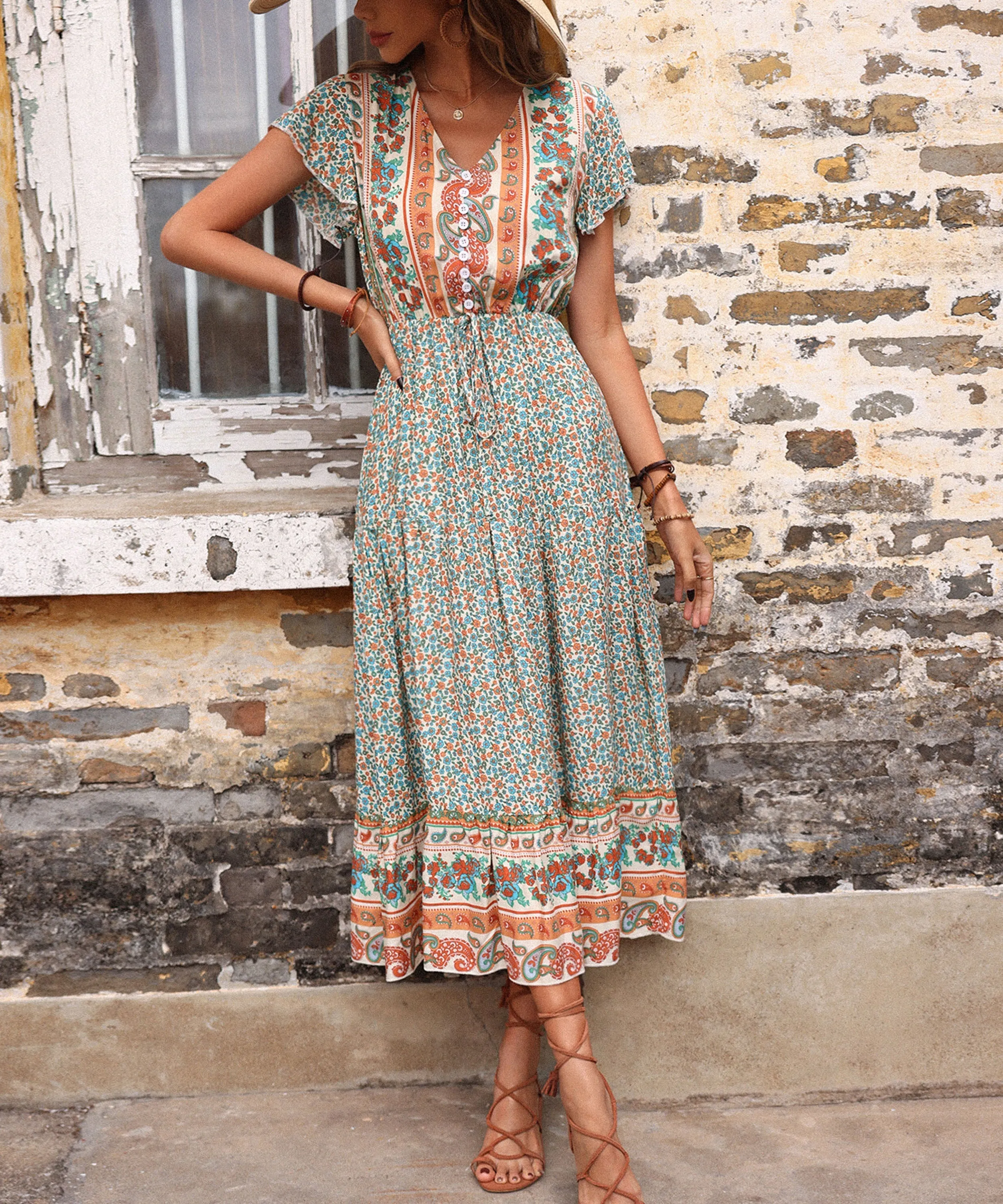 Cadena Maxi Dress - Green