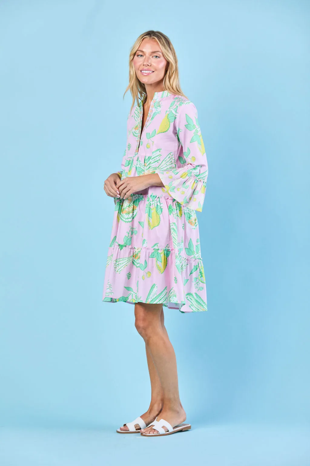 Caty Dress in Blushing Songbird