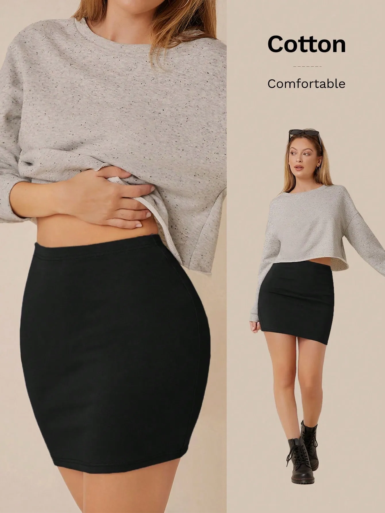 Cherry Vibes - Minifalda Casual de Cintura Alta en