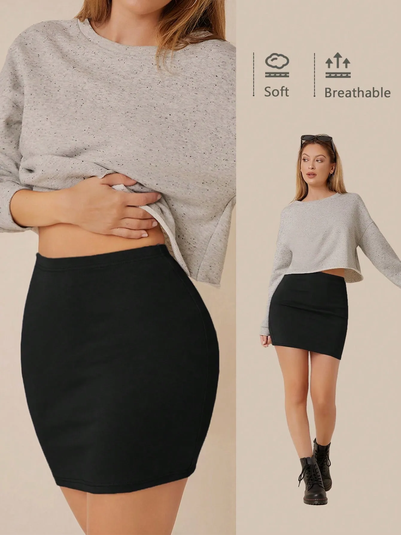 Cherry Vibes - Minifalda Casual de Cintura Alta en