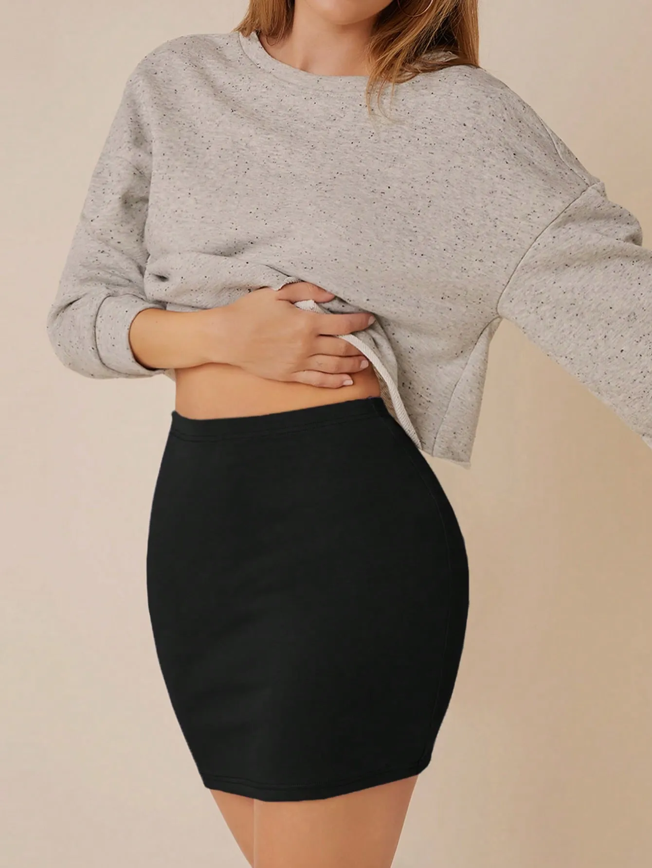 Cherry Vibes - Minifalda Casual de Cintura Alta en