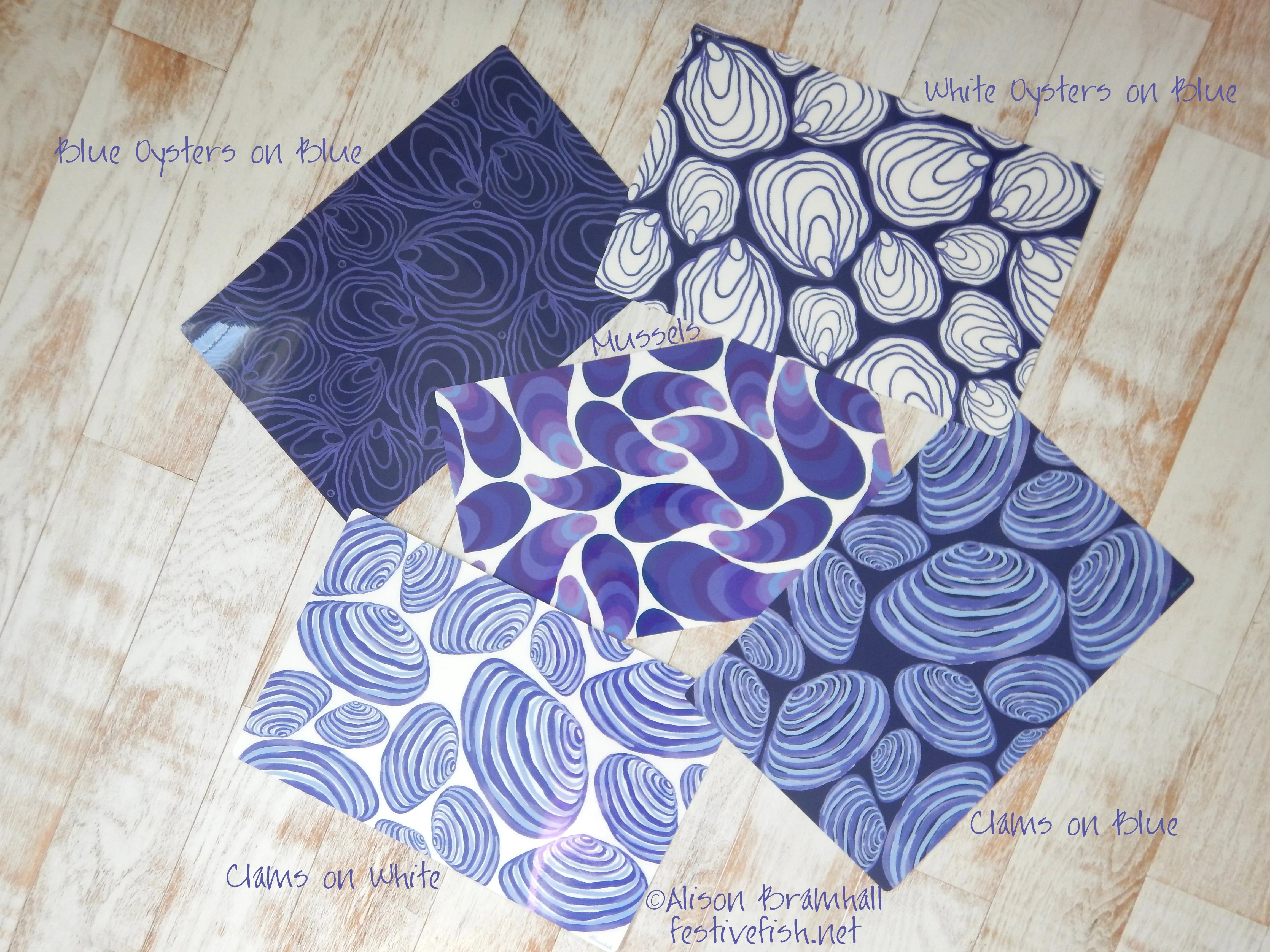 Clams on White Placemat