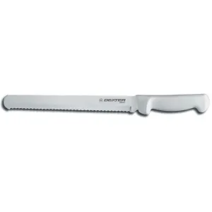 Dexter Russell 10" Basics Scalloped Slicer, White Handle (P94804)