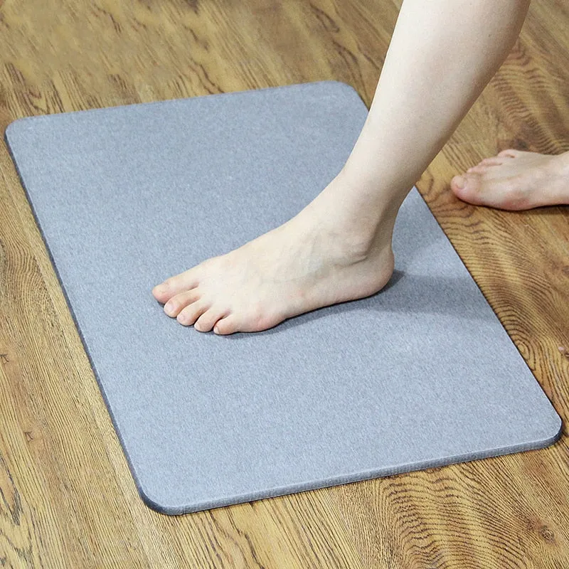 Diatom Mud Absorbent Non-slip Quick-drying Foot Pad Bathroom Floor Mat