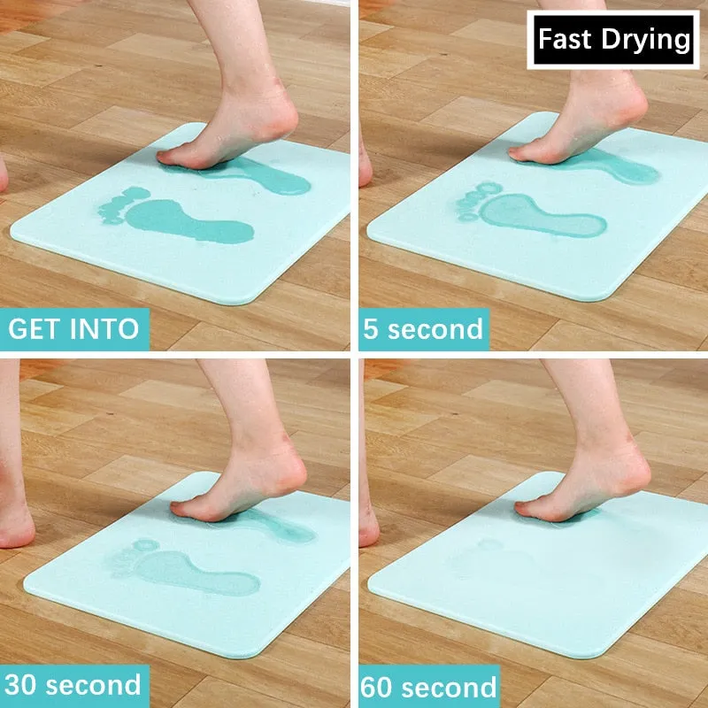 Diatom Mud Absorbent Non-slip Quick-drying Foot Pad Bathroom Floor Mat