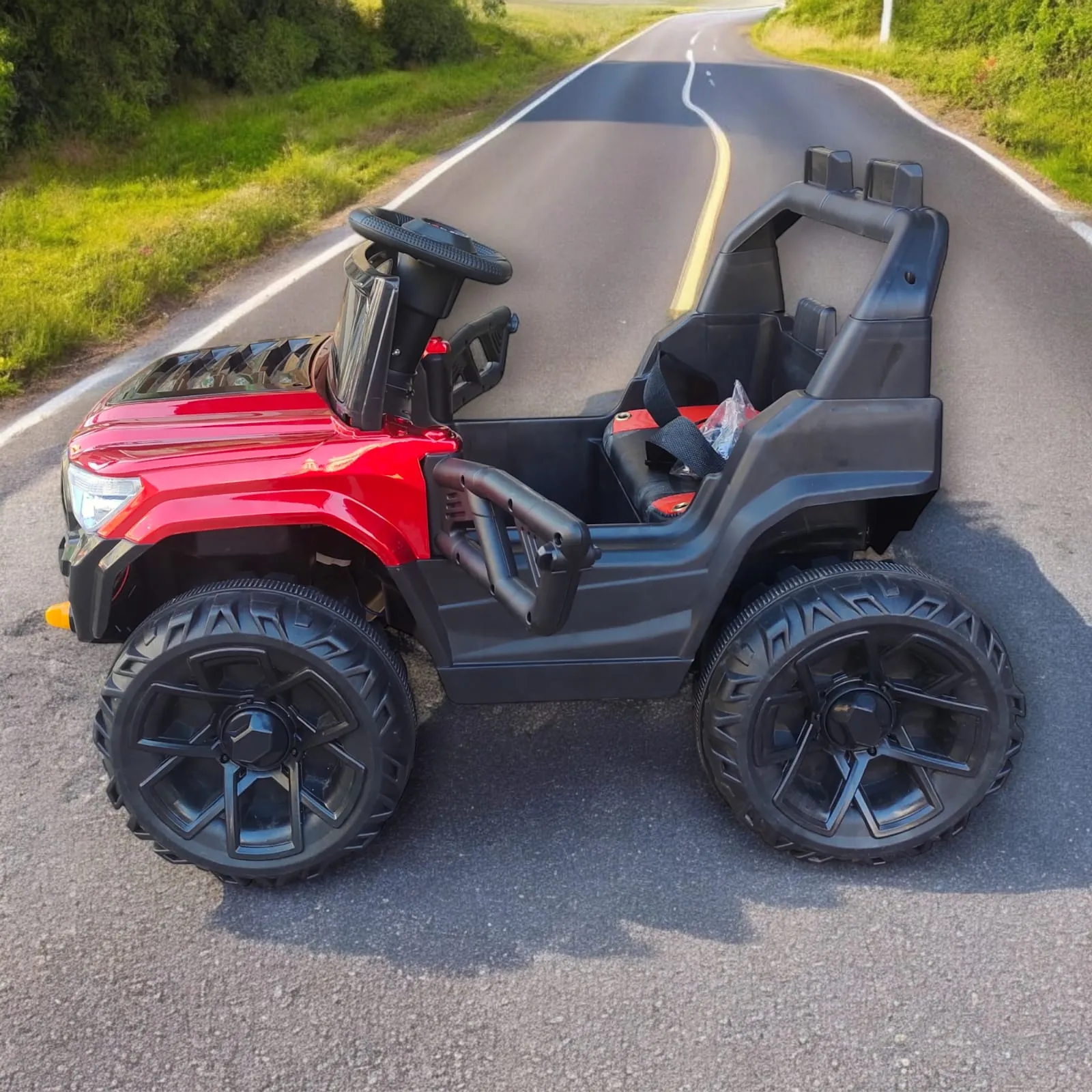 Double-Battery Electric Baby Jeep with LED Lights and Dual Motors