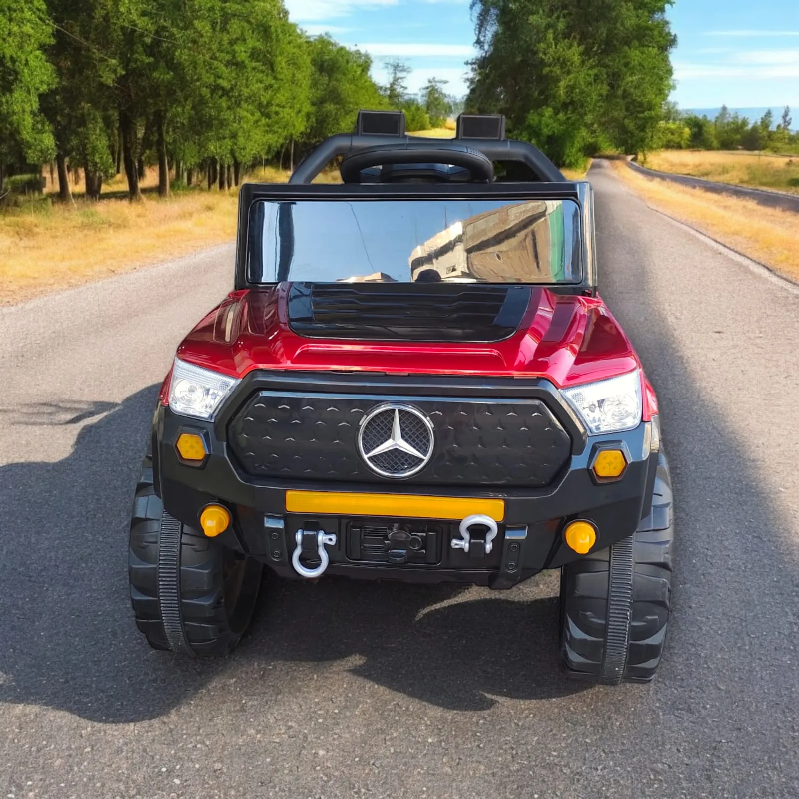 Double-Battery Electric Baby Jeep with LED Lights and Dual Motors