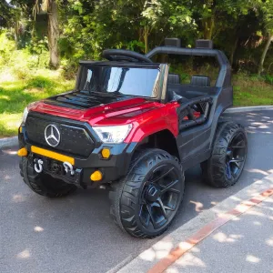 Double-Battery Electric Baby Jeep with LED Lights and Dual Motors