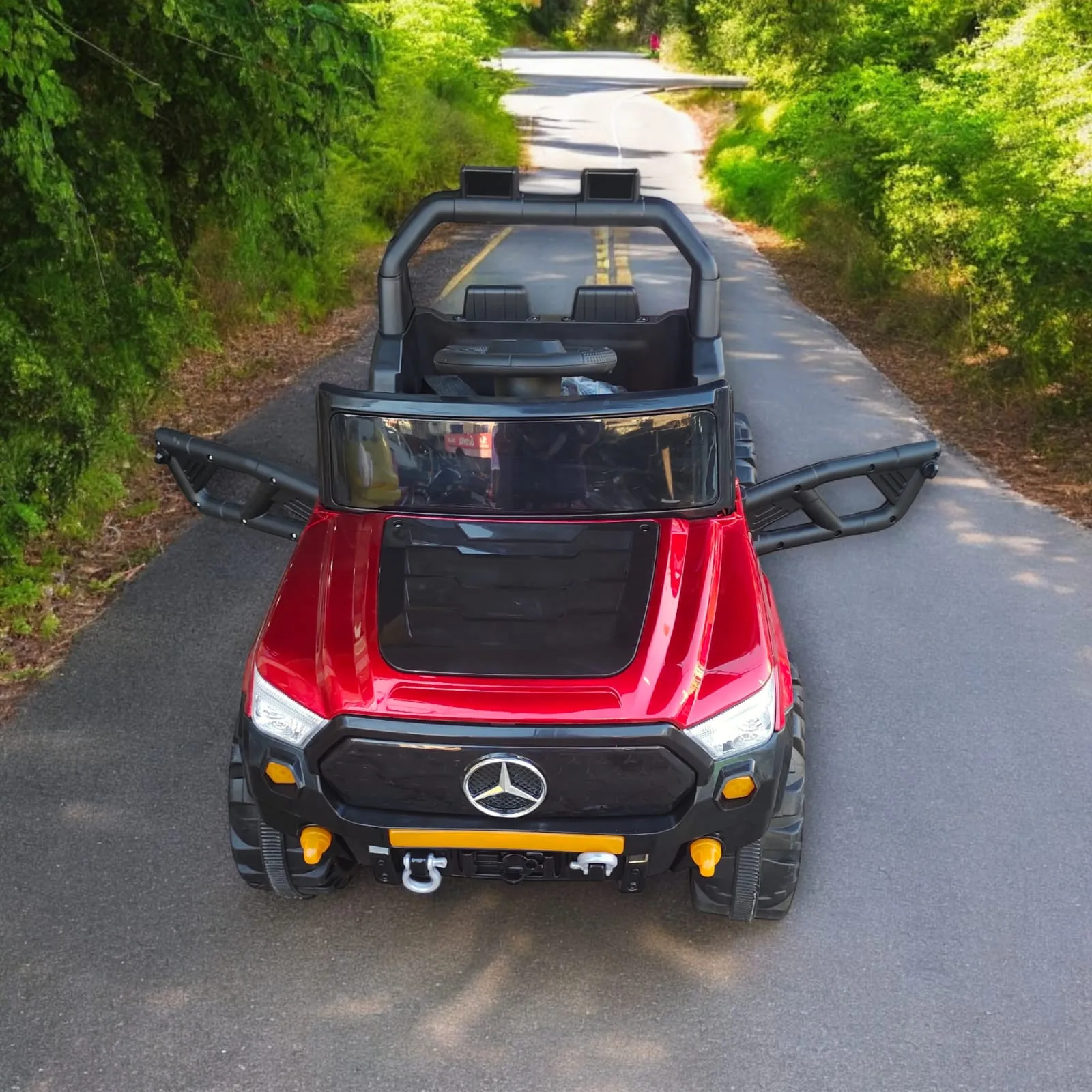 Double-Battery Electric Baby Jeep with LED Lights and Dual Motors