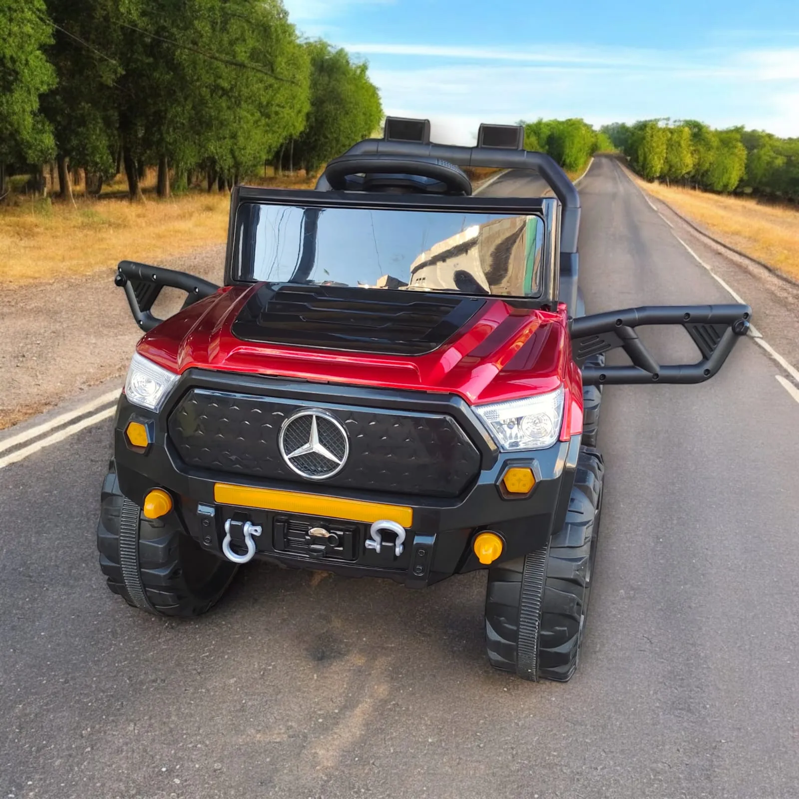 Double-Battery Electric Baby Jeep with LED Lights and Dual Motors