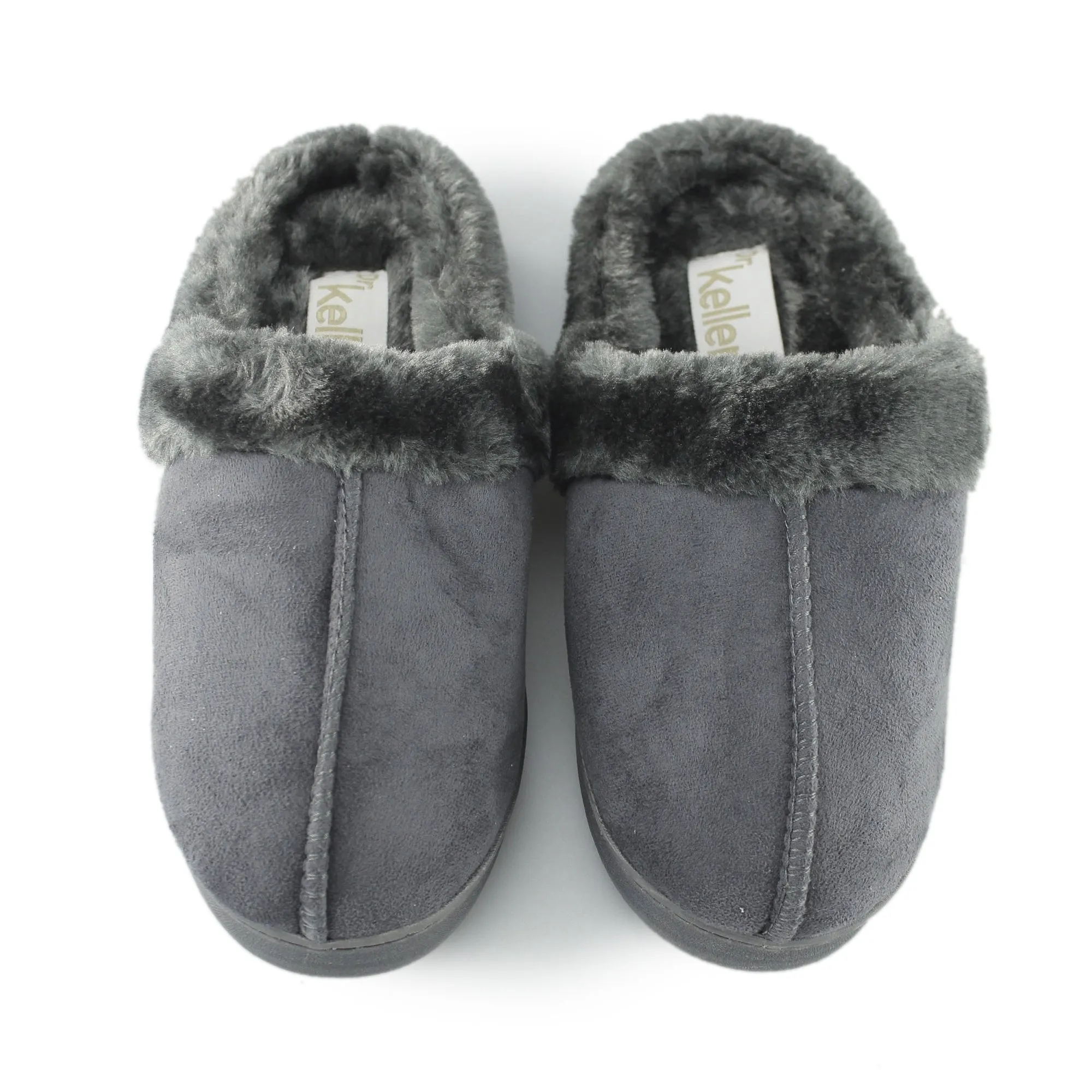 Dr Keller DECATOR Womens Soft Mule Slippers Charcoal