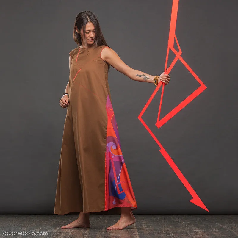 Dress "Atlantis" model "SWF" Side wedge Fire