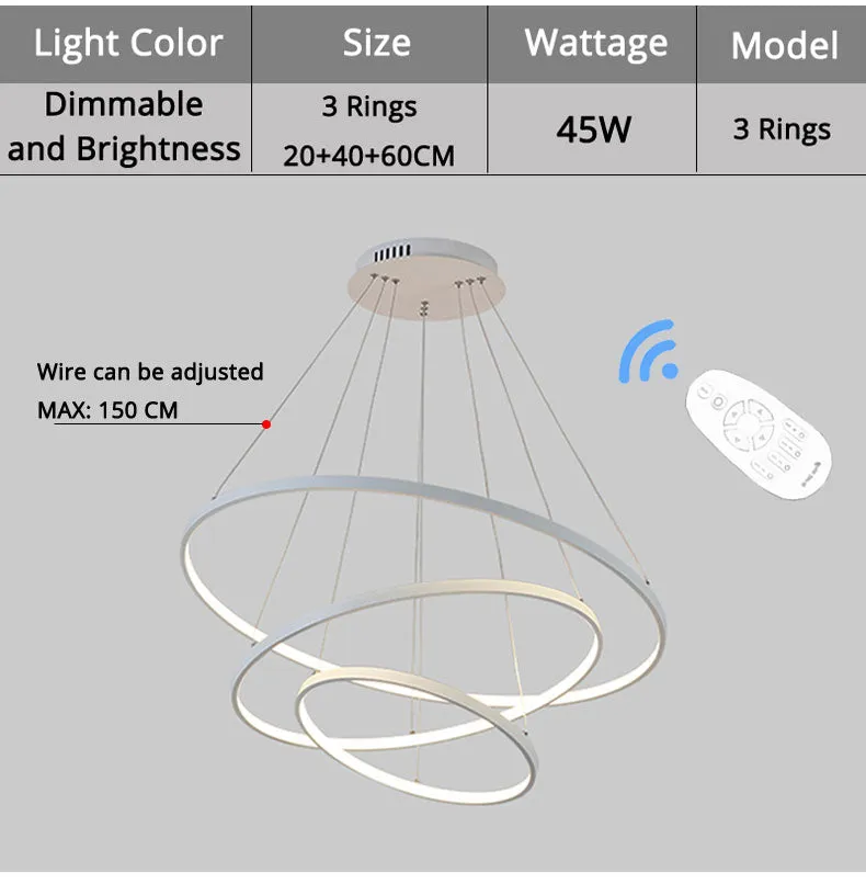 Enlightenment Modern LED Chandelier With Remote Control