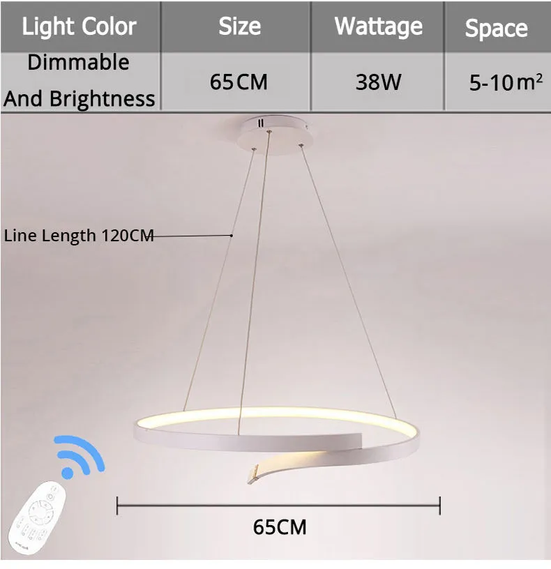 Enlightenment Modern LED Chandelier With Remote Control