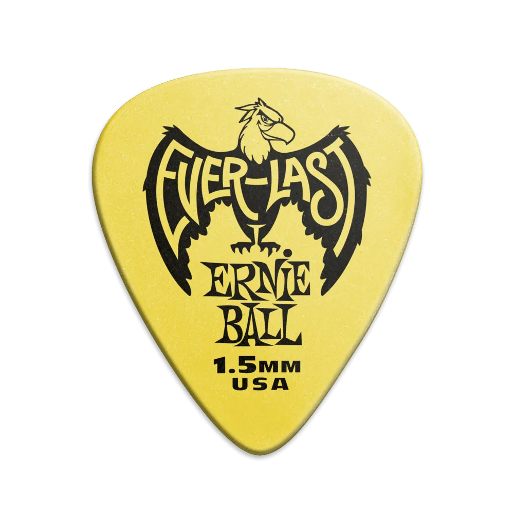 Ernie Ball 1.5mm YELLOW Everlast Picks 12 Pack