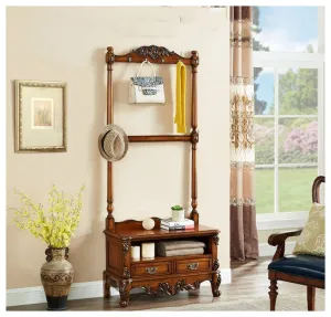 Excellent.store Floor Hangers, Solid Wood, American Coat Rack, Bedroom Hangers, Home Hall, Shoe Cabinets, Shoe Benches - Coat Rack 5014 (Design : B)