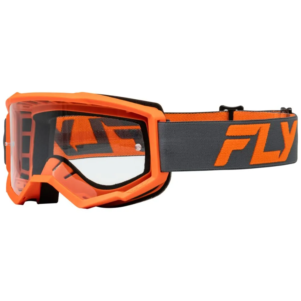 Fly Kids Focus Orange/Charcoal Clear Goggle