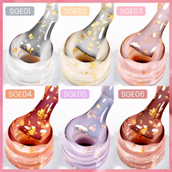 Gold Flakes Quick Building Gel 7ml (6 colours)