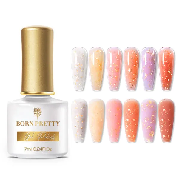 Gold Flakes Quick Building Gel 7ml (6 colours)