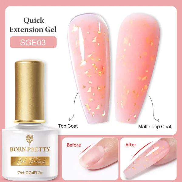 Gold Flakes Quick Building Gel 7ml (6 colours)