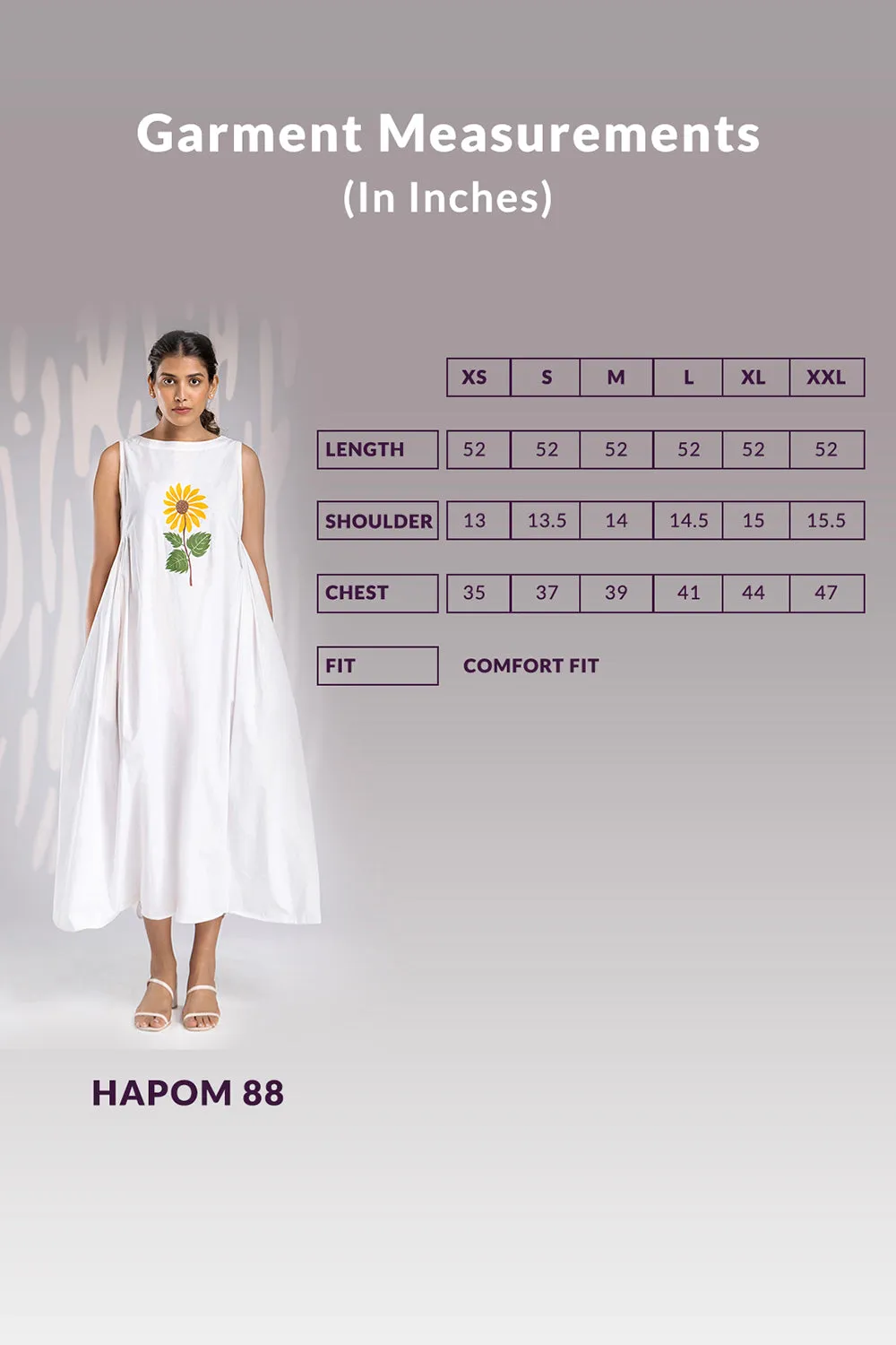 Handpainted Boat Neck Long Dress - White