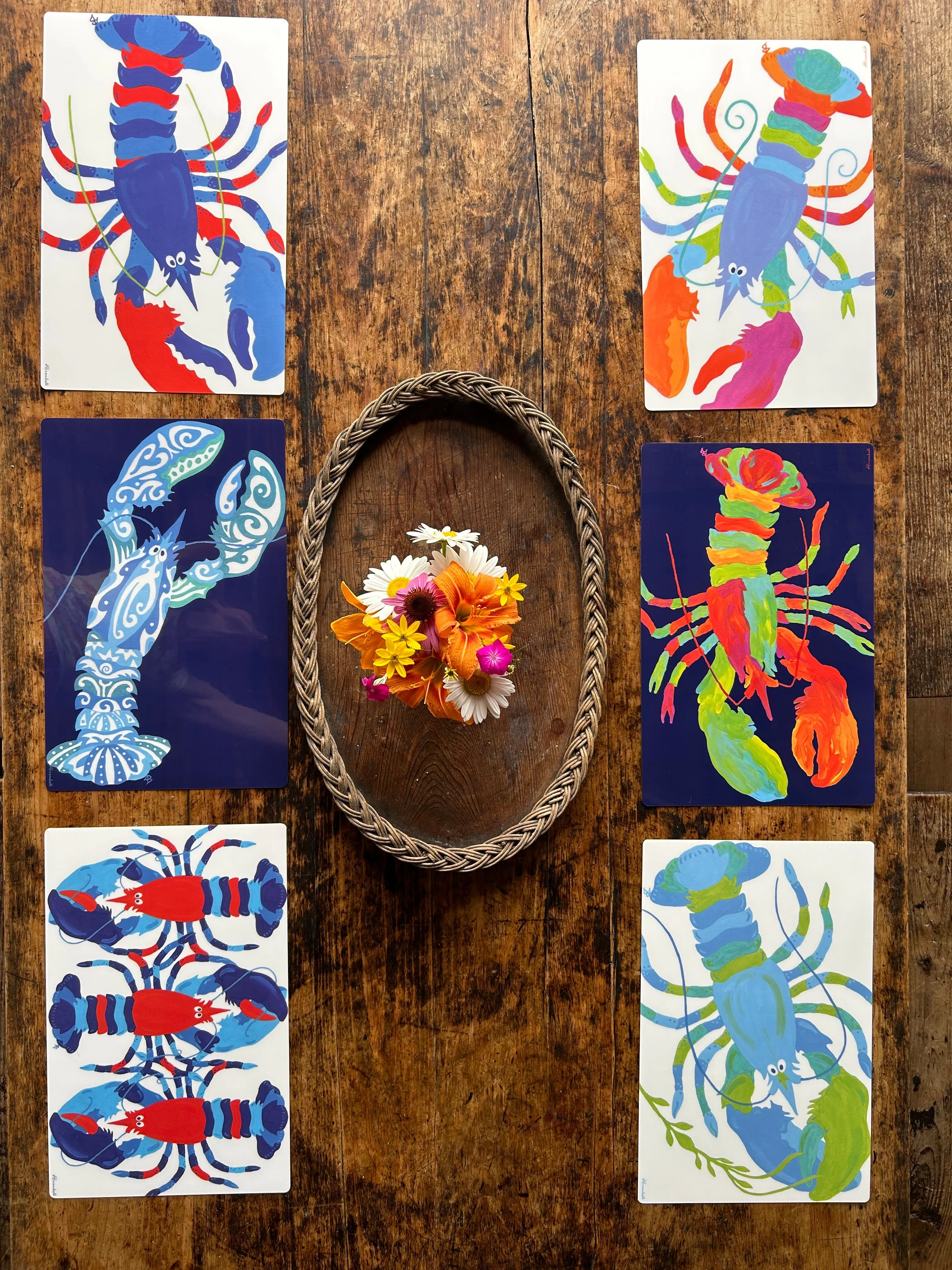 Ice Blue Lobster Placemat