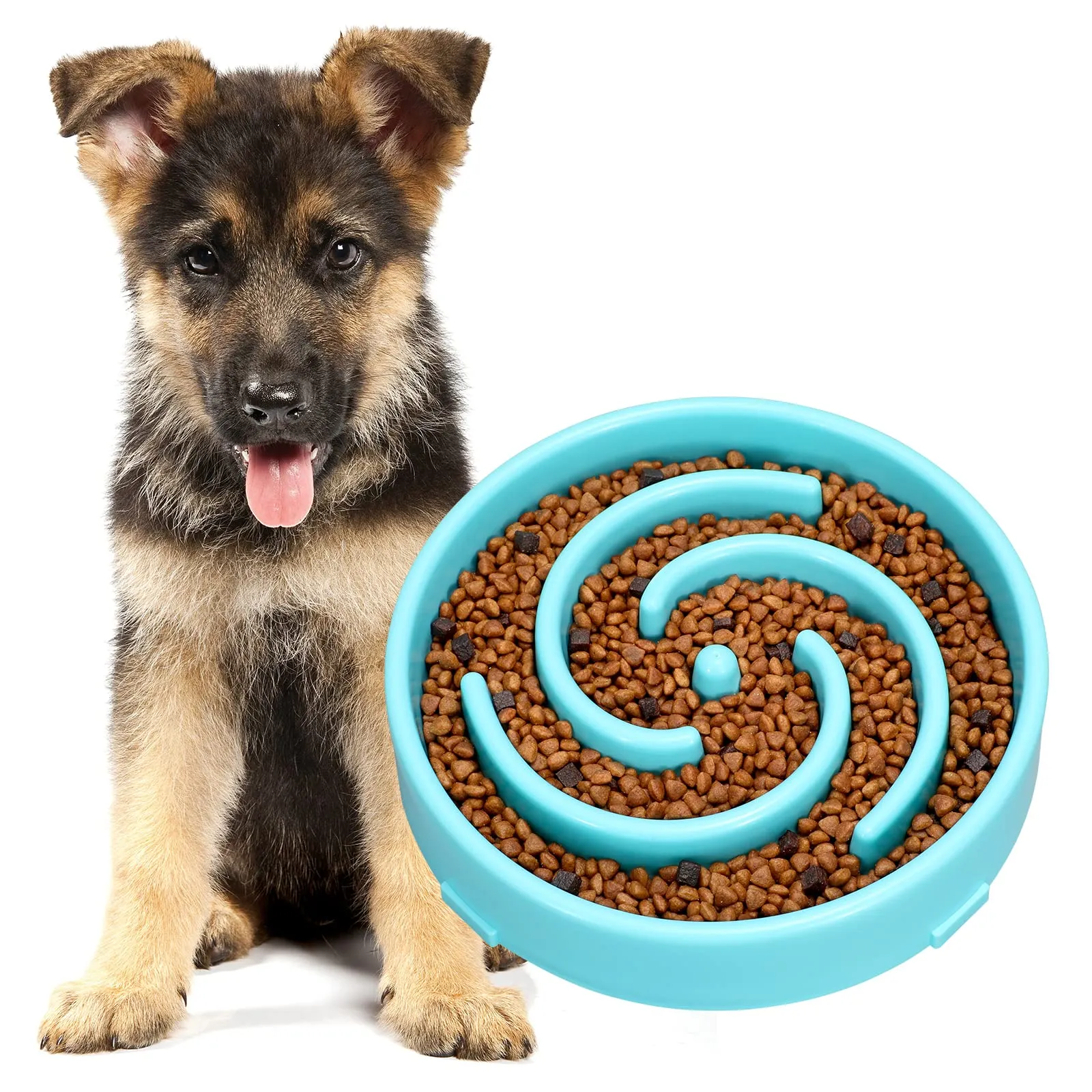 JASGOOD Slow Feeder Dogs Bowl for Large Dogs,Anti-Gulping Pet Slower Food Feeding Bowls Stop Bloat,Preventing Choking Healthy Design Dogs Bowl