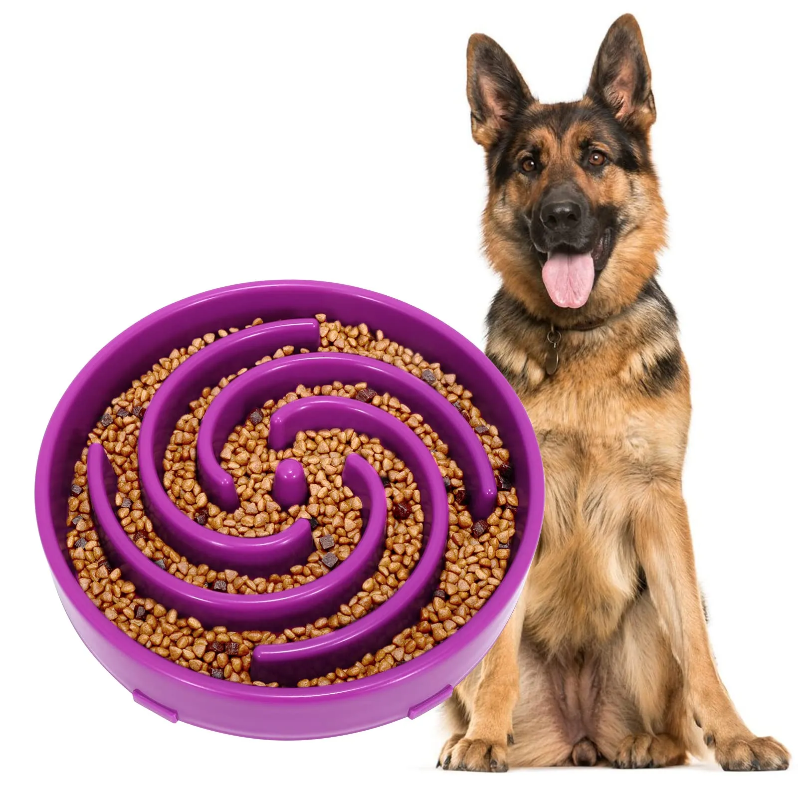 JASGOOD Slow Feeder Dogs Bowl for Large Dogs,Anti-Gulping Pet Slower Food Feeding Bowls Stop Bloat,Preventing Choking Healthy Design Dogs Bowl