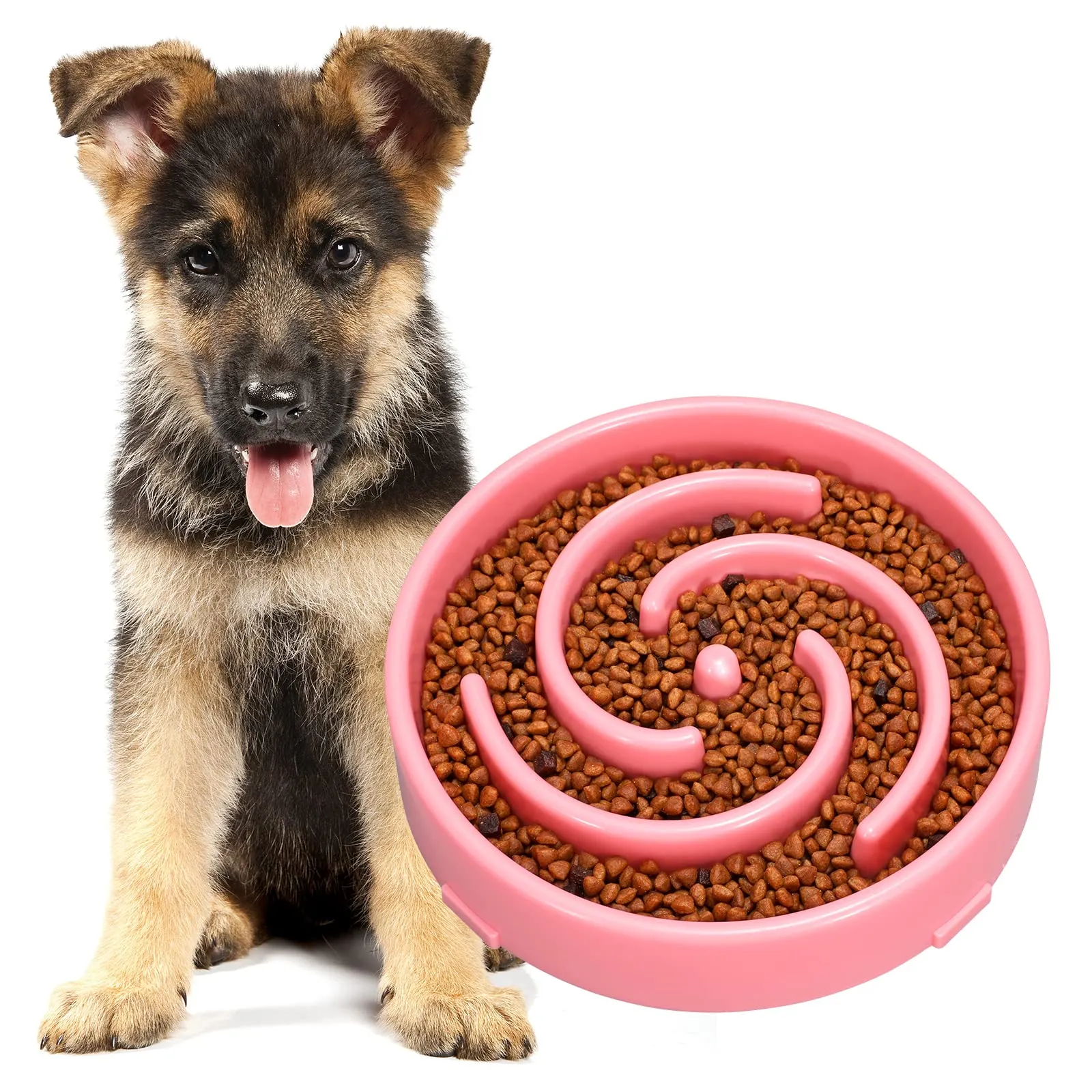 JASGOOD Slow Feeder Dogs Bowl for Large Dogs,Anti-Gulping Pet Slower Food Feeding Bowls Stop Bloat,Preventing Choking Healthy Design Dogs Bowl