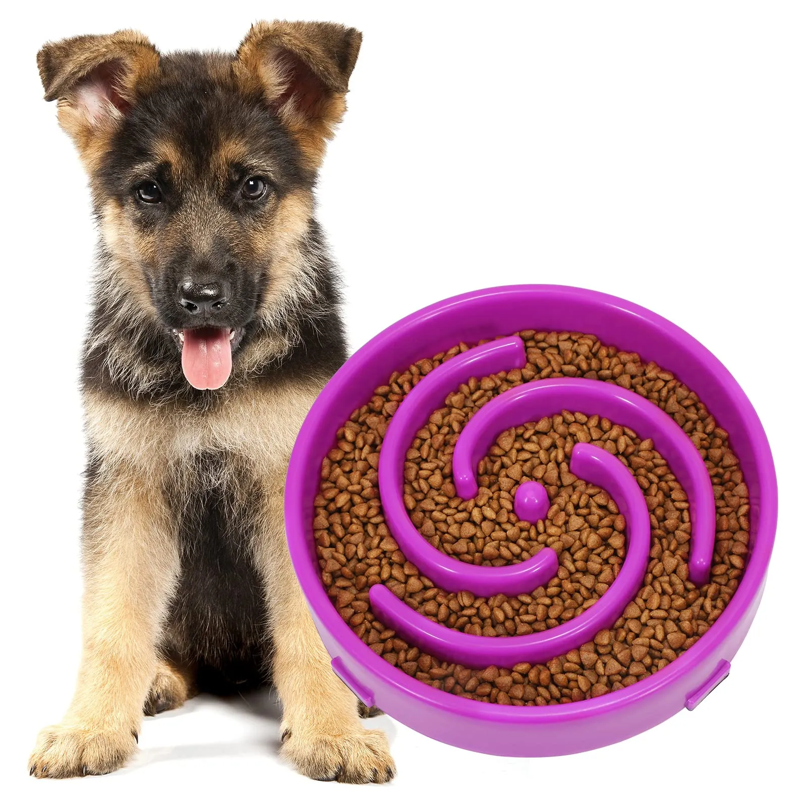 JASGOOD Slow Feeder Dogs Bowl for Large Dogs,Anti-Gulping Pet Slower Food Feeding Bowls Stop Bloat,Preventing Choking Healthy Design Dogs Bowl