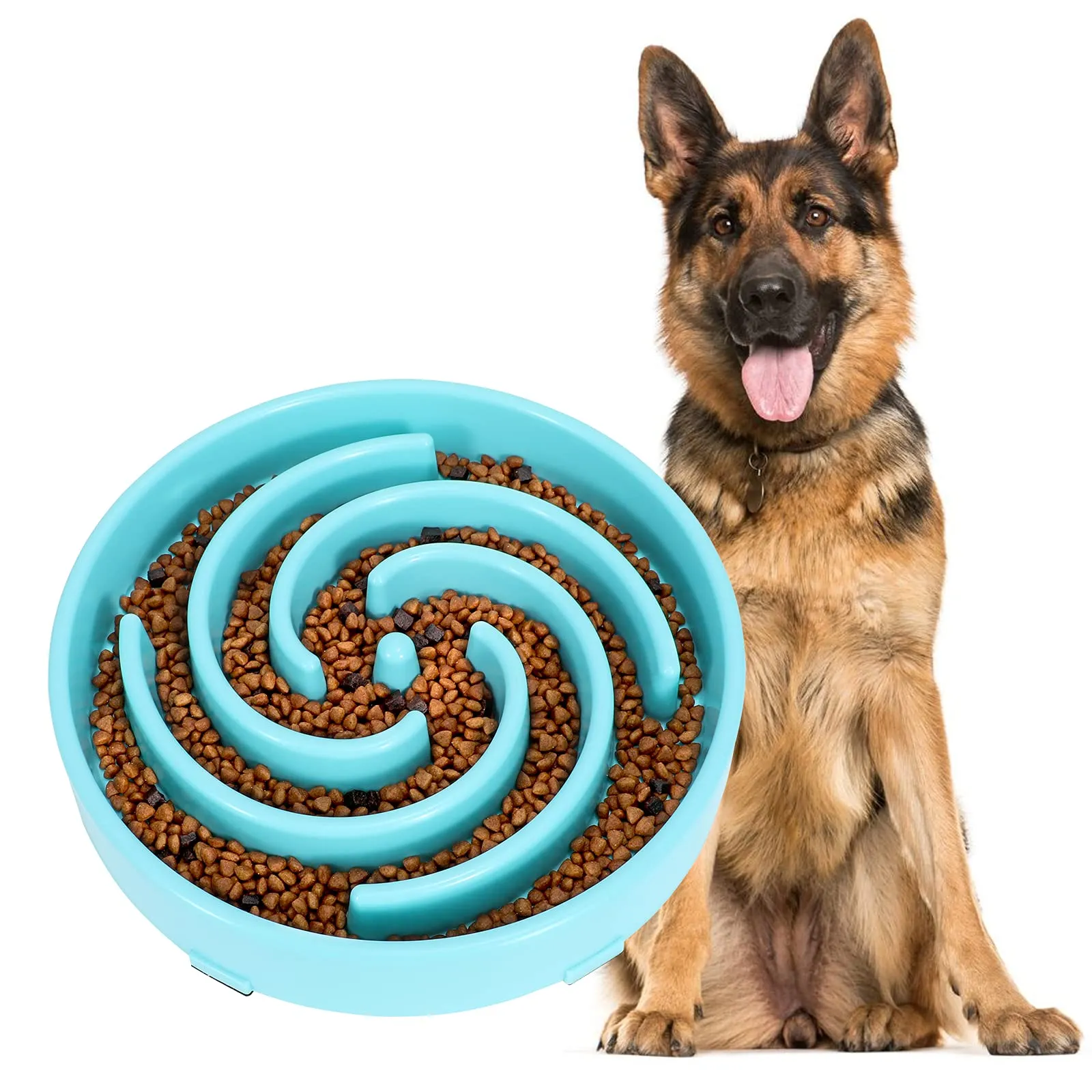 JASGOOD Slow Feeder Dogs Bowl for Large Dogs,Anti-Gulping Pet Slower Food Feeding Bowls Stop Bloat,Preventing Choking Healthy Design Dogs Bowl