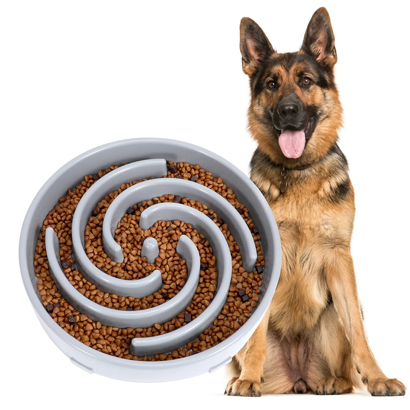 JASGOOD Slow Feeder Dogs Bowl for Large Dogs,Anti-Gulping Pet Slower Food Feeding Bowls Stop Bloat,Preventing Choking Healthy Design Dogs Bowl