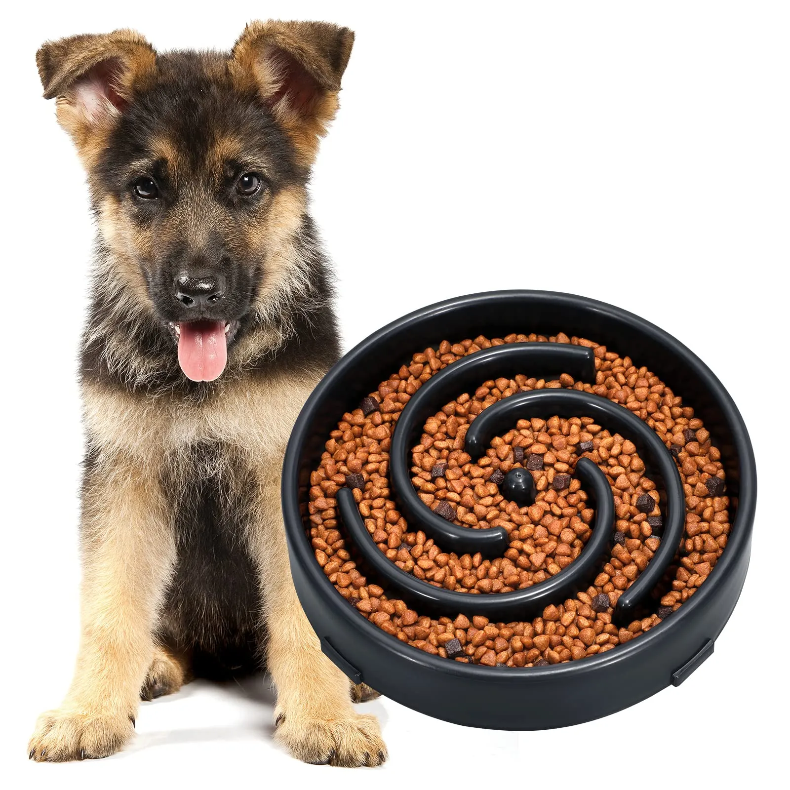 JASGOOD Slow Feeder Dogs Bowl for Large Dogs,Anti-Gulping Pet Slower Food Feeding Bowls Stop Bloat,Preventing Choking Healthy Design Dogs Bowl