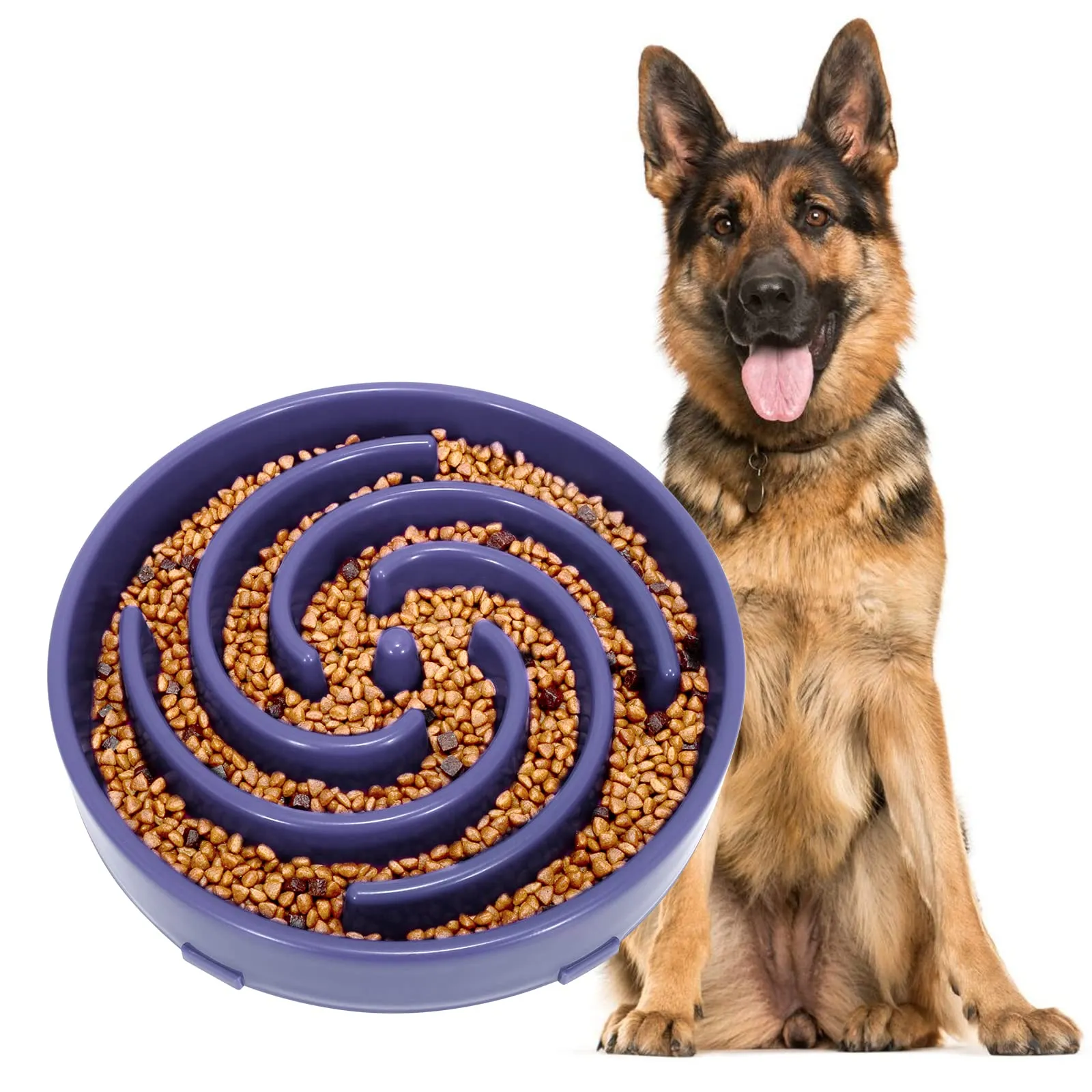 JASGOOD Slow Feeder Dogs Bowl for Large Dogs,Anti-Gulping Pet Slower Food Feeding Bowls Stop Bloat,Preventing Choking Healthy Design Dogs Bowl