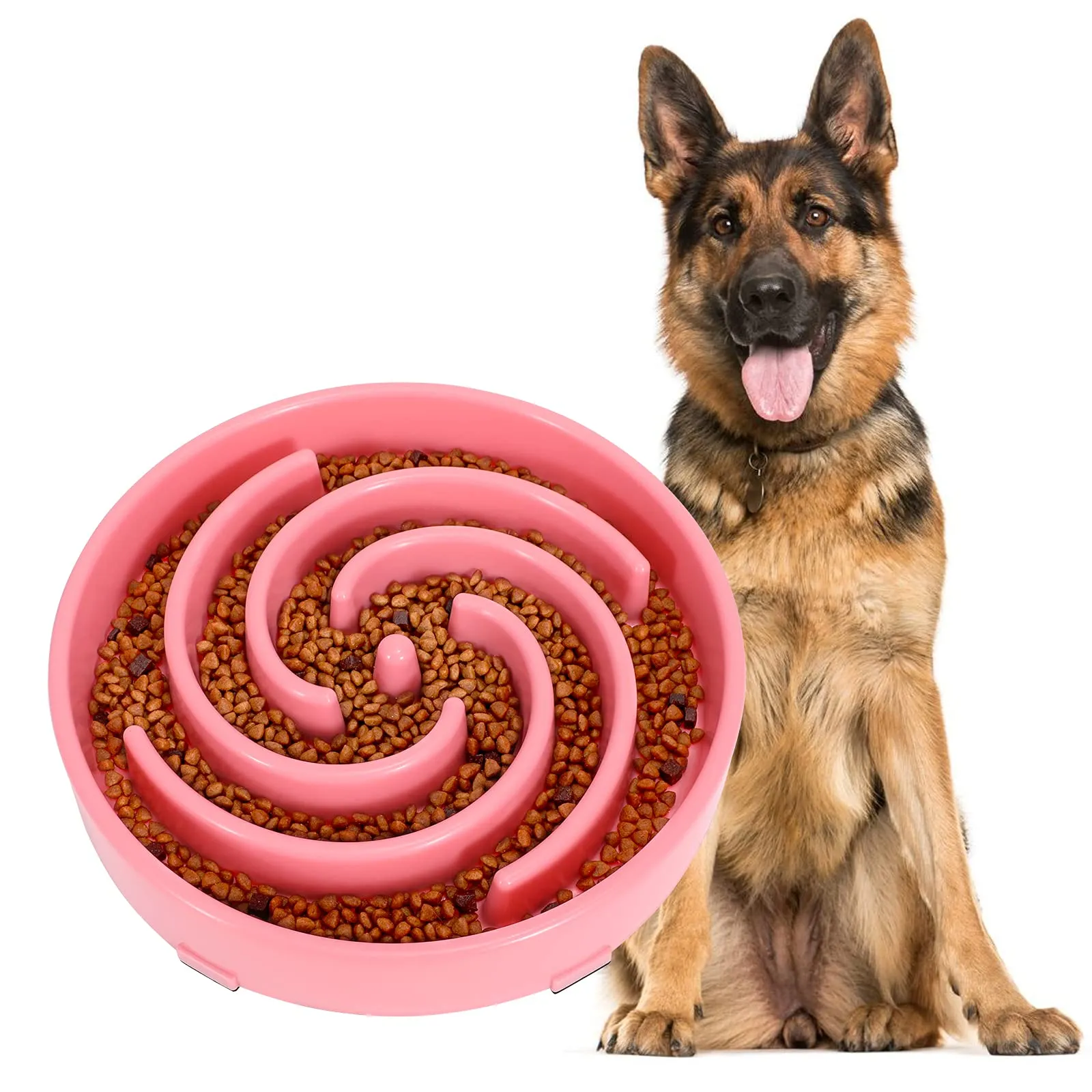 JASGOOD Slow Feeder Dogs Bowl for Large Dogs,Anti-Gulping Pet Slower Food Feeding Bowls Stop Bloat,Preventing Choking Healthy Design Dogs Bowl