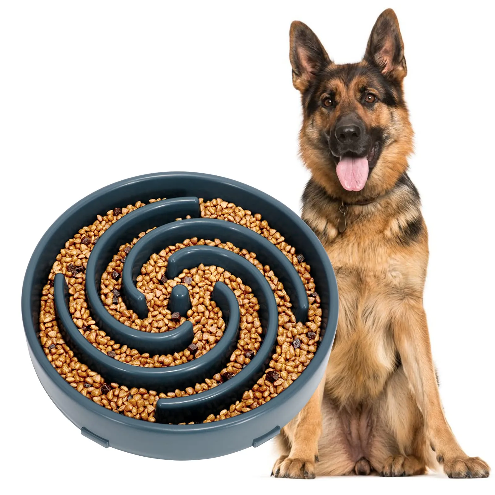 JASGOOD Slow Feeder Dogs Bowl for Large Dogs,Anti-Gulping Pet Slower Food Feeding Bowls Stop Bloat,Preventing Choking Healthy Design Dogs Bowl