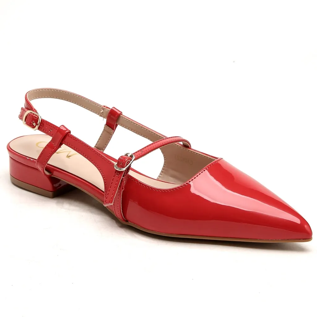 Jeanne dame sling back ballerina sko 9227 - Red