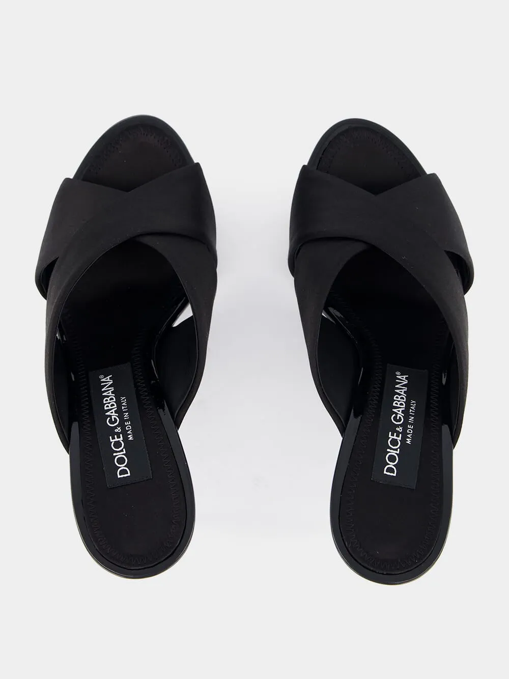 Keira 85 Satin Crossover Mules