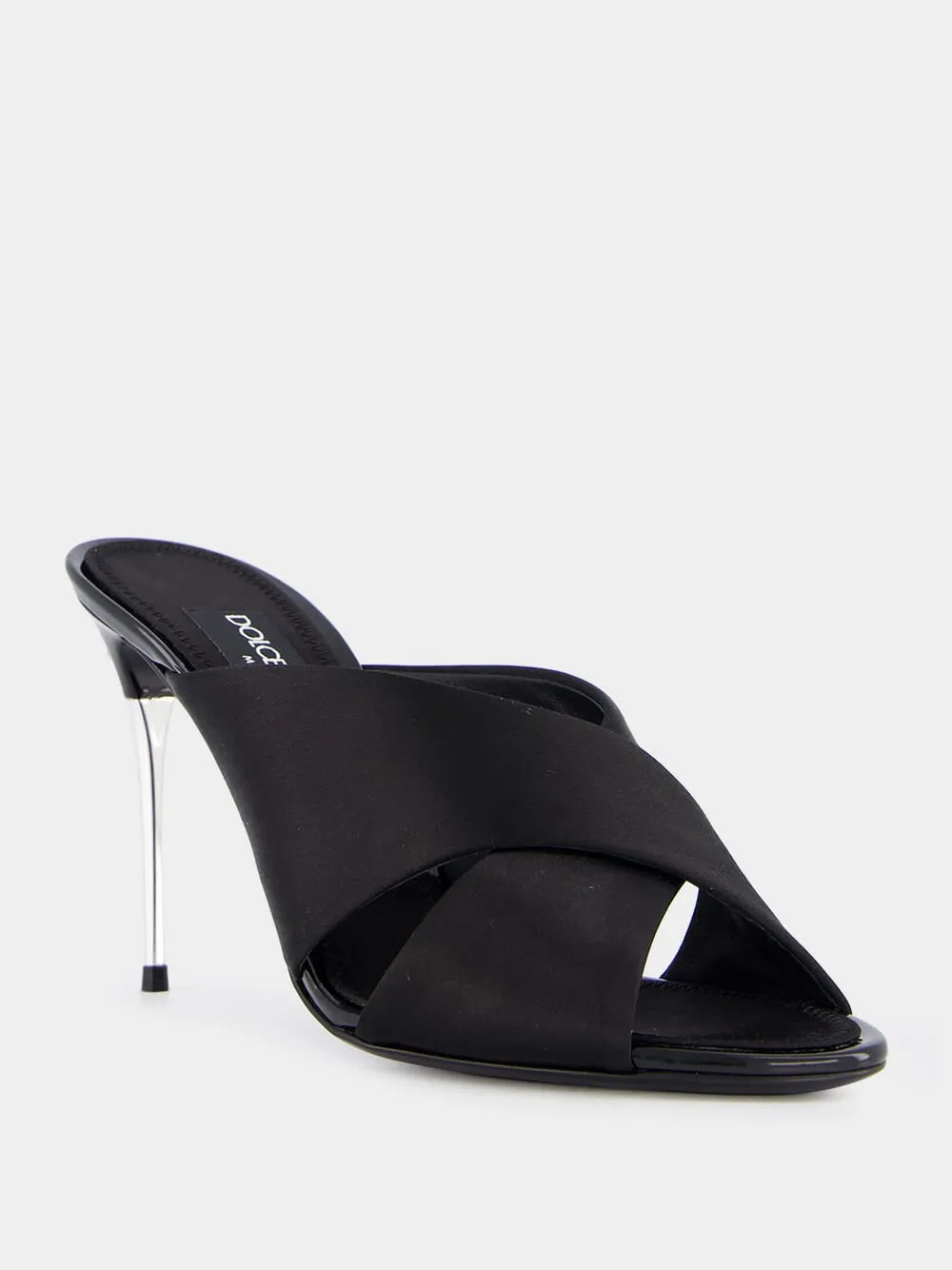 Keira 85 Satin Crossover Mules