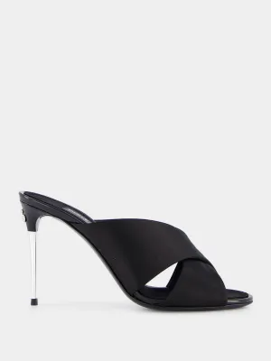 Keira 85 Satin Crossover Mules
