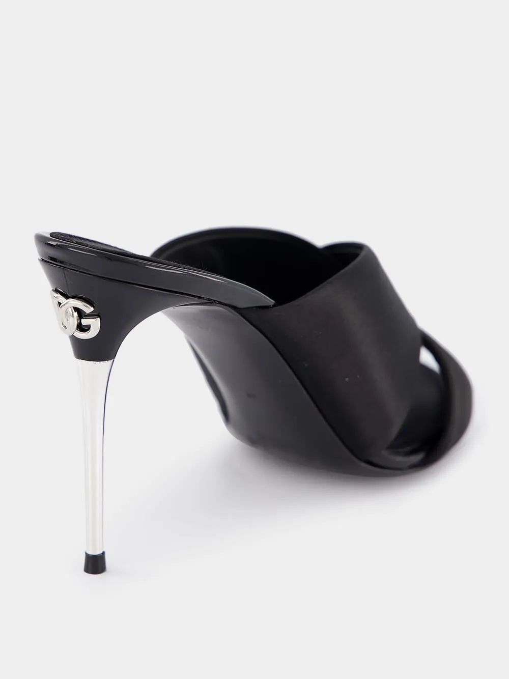Keira 85 Satin Crossover Mules
