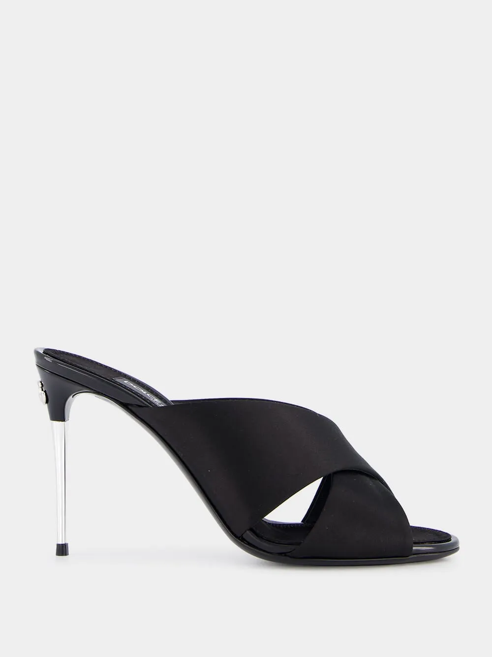 Keira 85 Satin Crossover Mules
