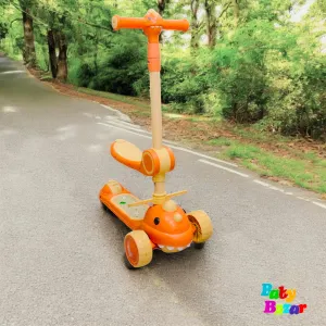 Kids 3-in-1 Dino Scooter with Seat – Fun & Adjustable Ride