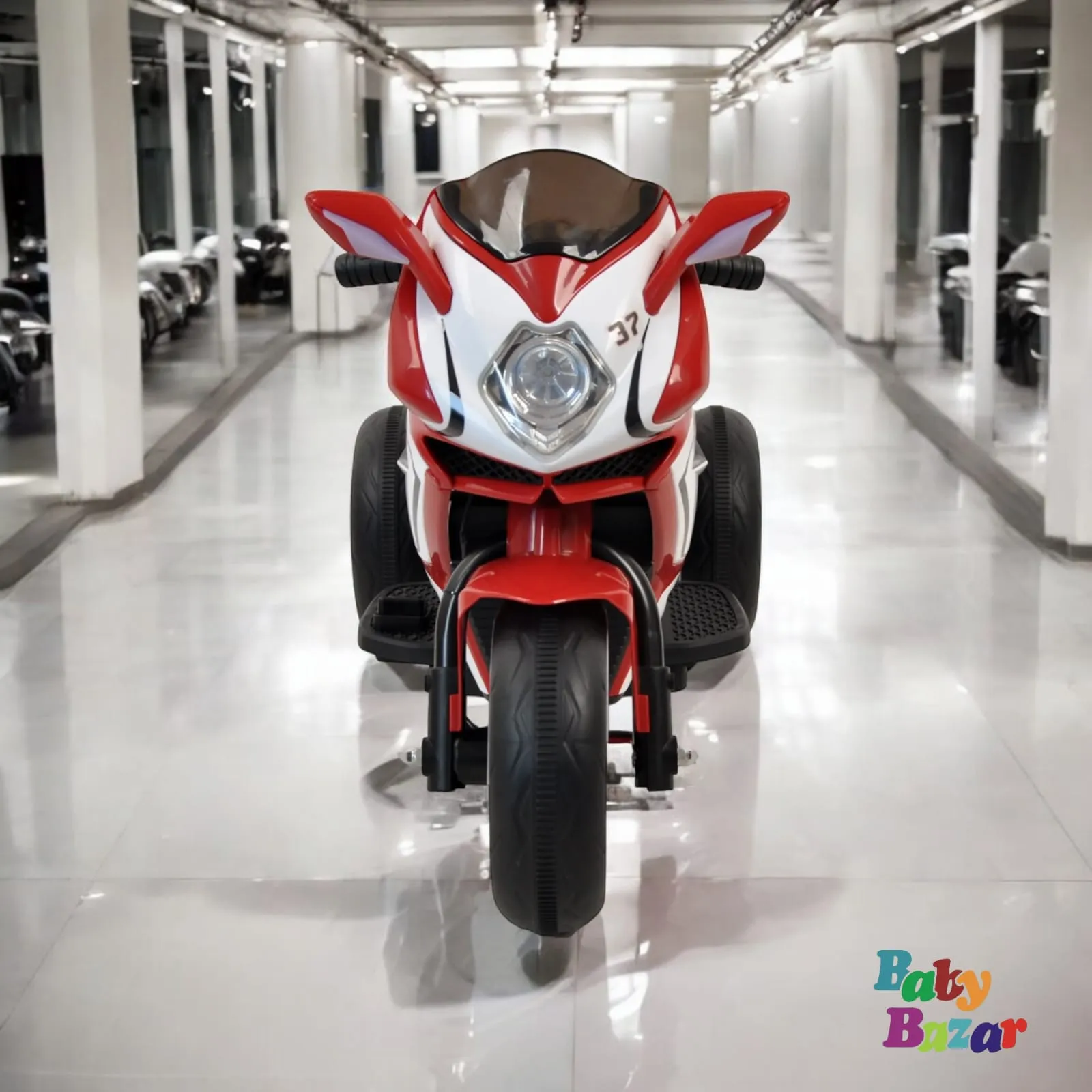 Kids Electric Ride On Sports Bike Stylish 3 Wheel Motorcycle with LED Lights & Sound