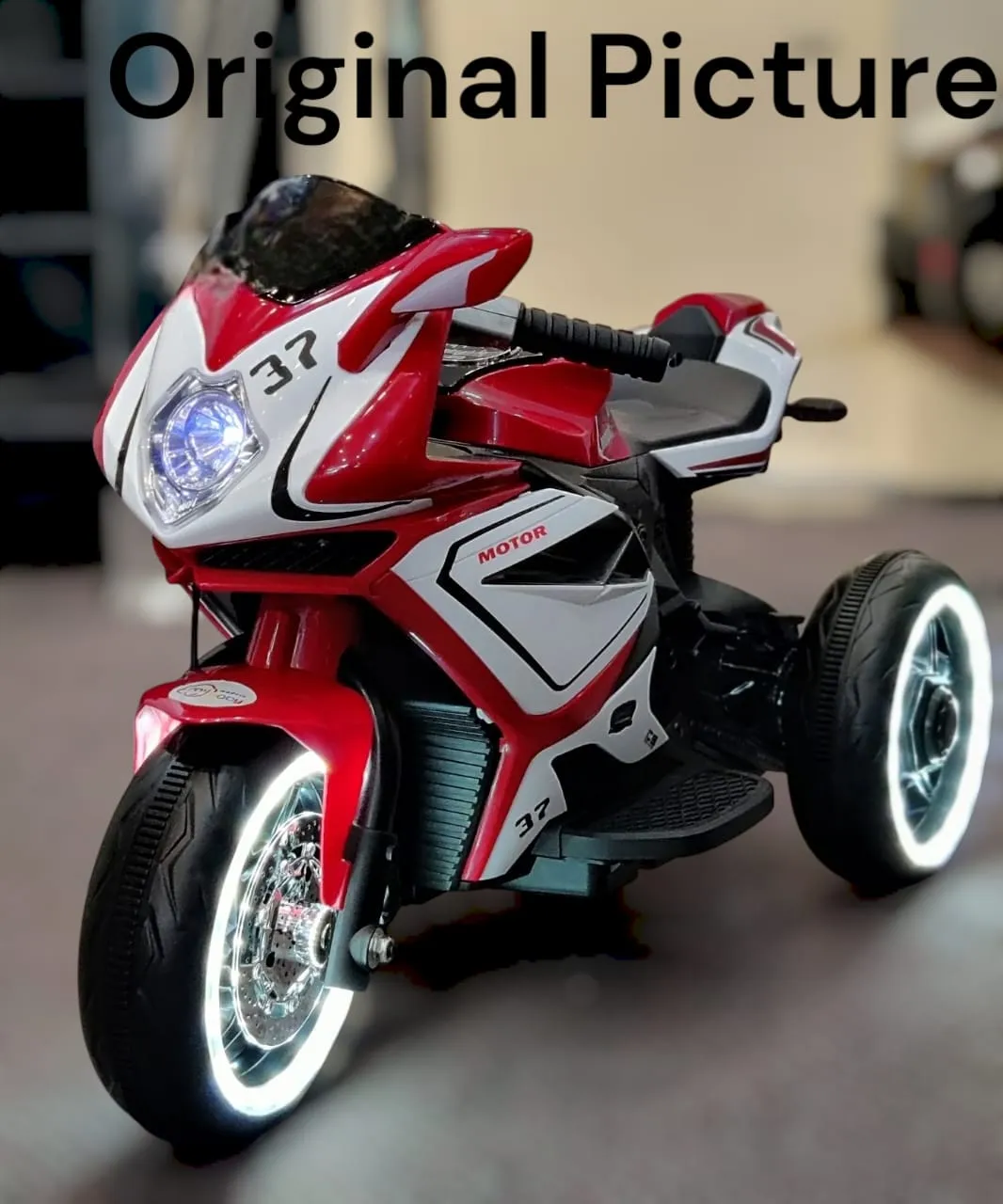 Kids Electric Ride On Sports Bike Stylish 3 Wheel Motorcycle with LED Lights & Sound