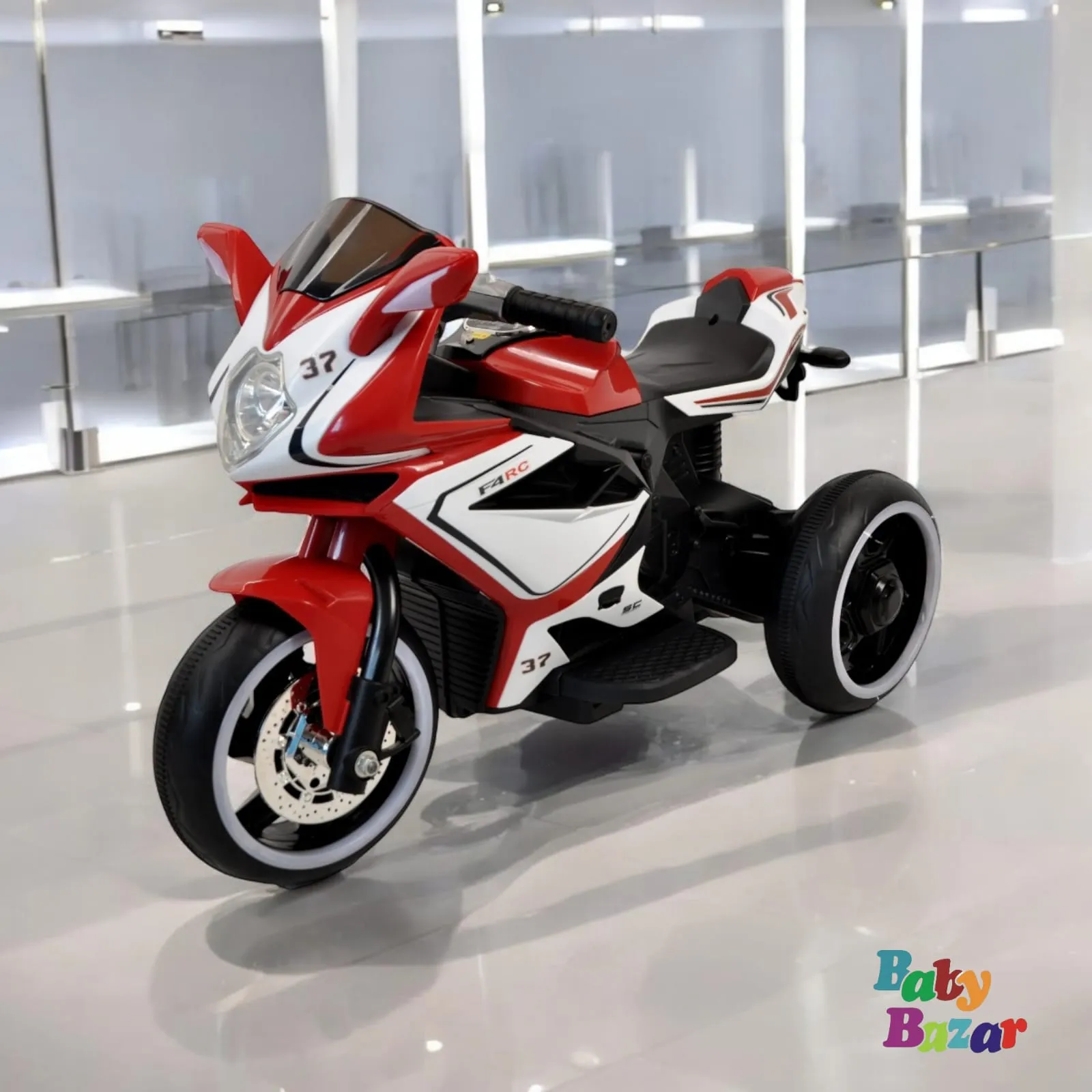 Kids Electric Ride On Sports Bike Stylish 3 Wheel Motorcycle with LED Lights & Sound