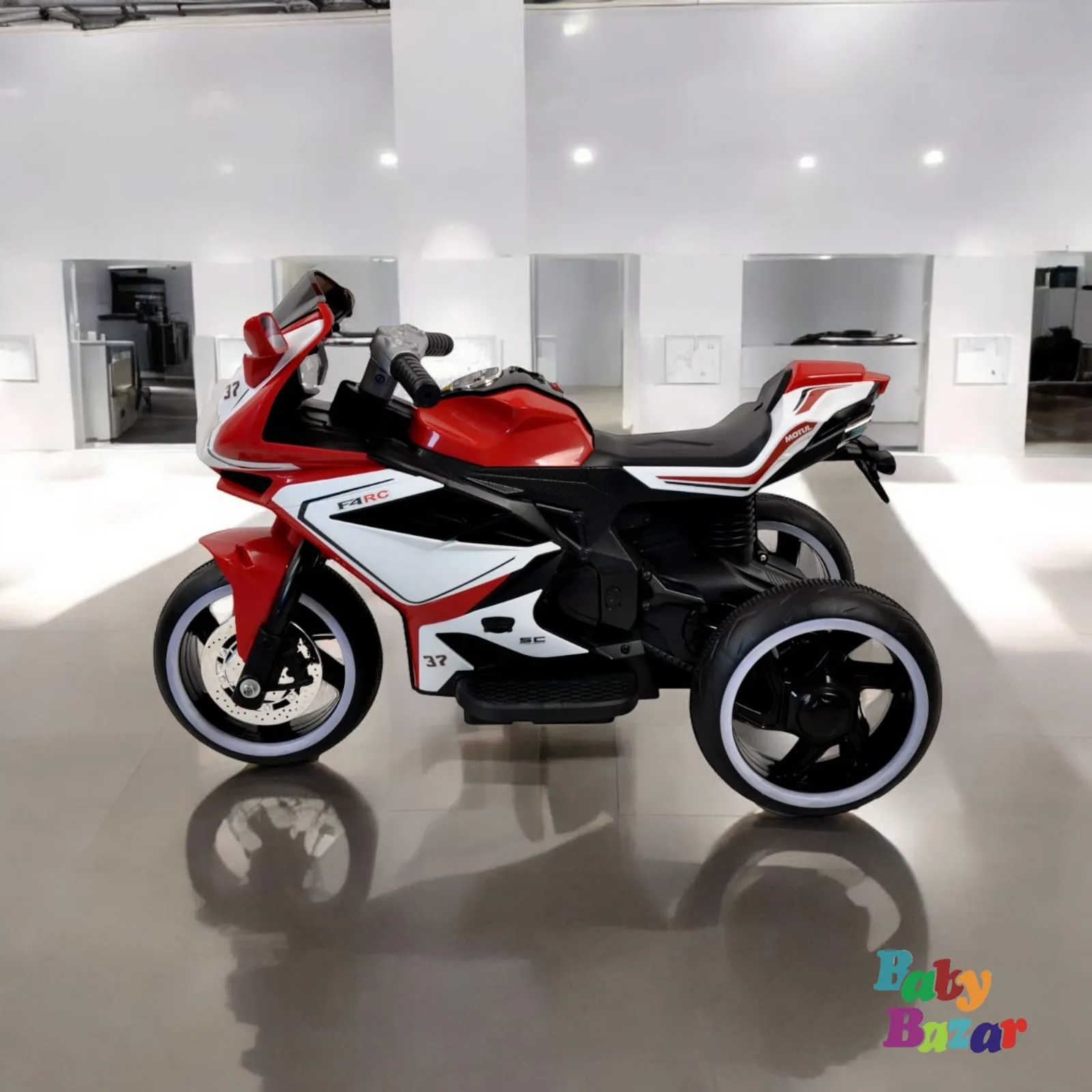 Kids Electric Ride On Sports Bike Stylish 3 Wheel Motorcycle with LED Lights & Sound