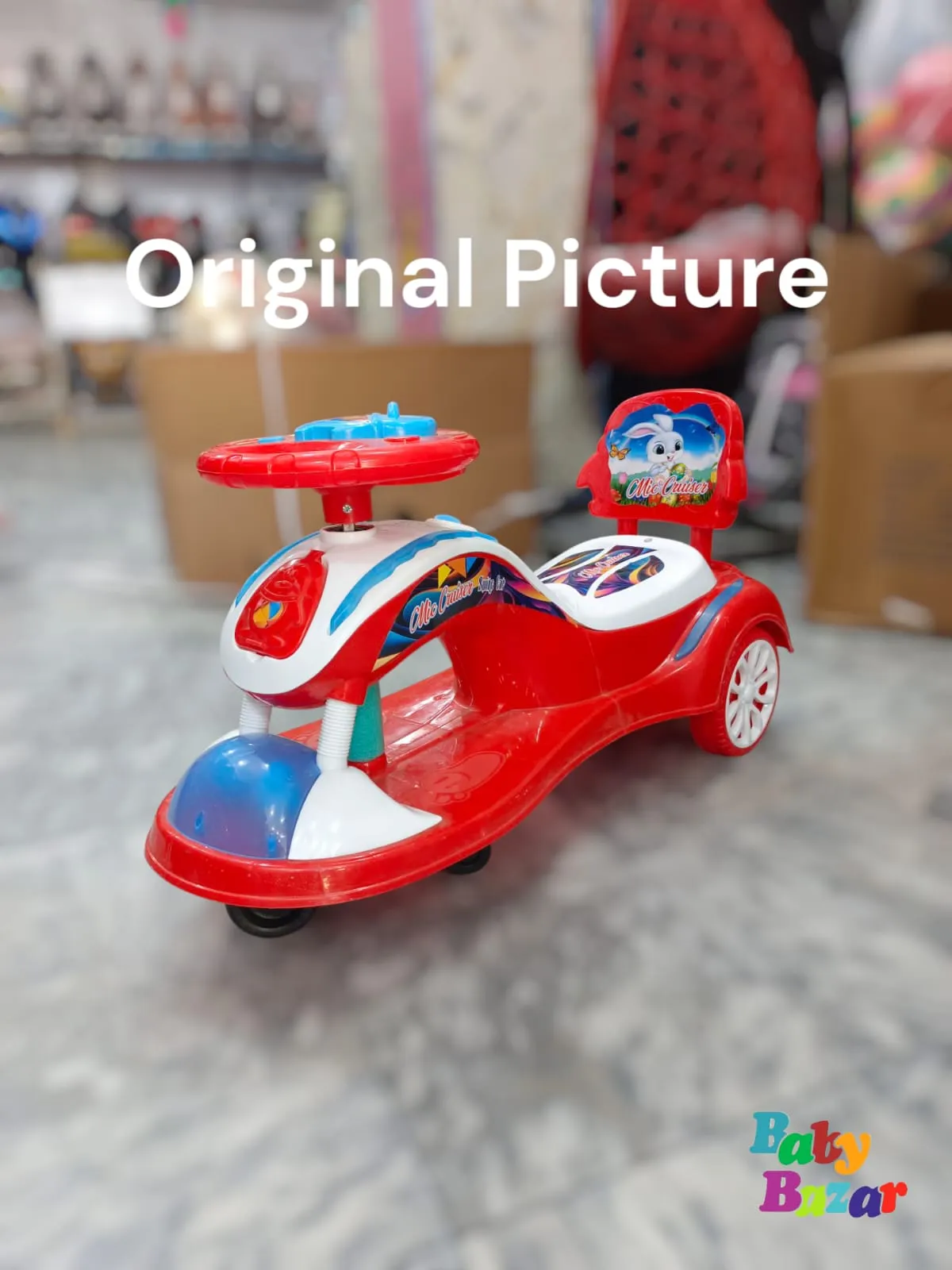 Kids Ride-On Car – Milo Cruiser Steering Wheel Push Car with Backrest